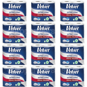 Ręcznik papierowy Velvet extra long 10 opak a'2 biały (22m) 2-war *celuloza ręczniki papierowe na rolce