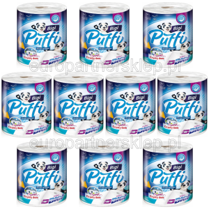 Ręcznik papierowy Puffi Bigi 10 opak a'1 biały (60m) 2-war *celuloza ręczniki papierowe na rolce