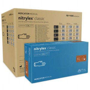 Rękawice nitrylowe niebieskie blue a'1000 rozm. XL' Rękawiczki Mercator nitrylex