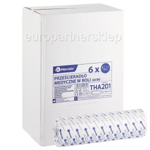 Prześcieradło jednorazowe podkład medyczny 60cm/80m (6 rolek) Merida *THA201