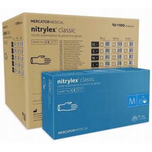 Rękawice nitrylowe niebieskie blue a'1000 rozm. M' Rękawiczki Mercator nitrylex