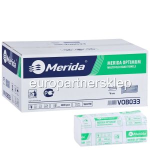 Ręcznik papierowy składany Zz Merida OPTIMUM a'3200 biały (23x25cm) 2-war *VOB033 ręczniki papierowe składane zz