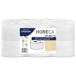 Papier toaletowy Horeca Premium Jumbo Mini a'12 biały (28m) 3-war *celuloza TYP 260/15