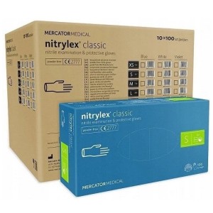 Rękawice nitrylowe niebieskie blue a'1000 rozm. S' Rękawiczki Mercator nitrylex