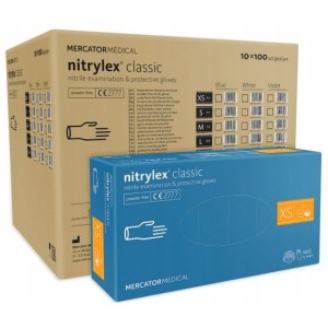Rękawice nitrylowe niebieskie blue a'1000 rozm. XS' Rękawiczki Mercator nitrylex