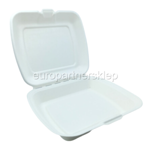 Pojemnik obiadowy na wynos 1-KOM a'50 MENU BOX biały LOVE Nature z trzciny *29921