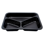 Pojemnik do zgrzewu & zamykany 3-KOMOROWY catering obiadowy na wynos 227x178x50 a'50