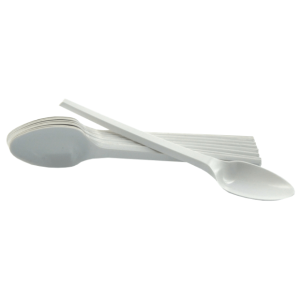 Łyżka plastikowa wielokrotnego użytku ECONOMY biały a'100