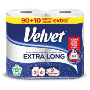 Ręcznik papierowy Velvet extra long a'2 biały (22m) 2-war *celuloza ręczniki papierowe na rolce