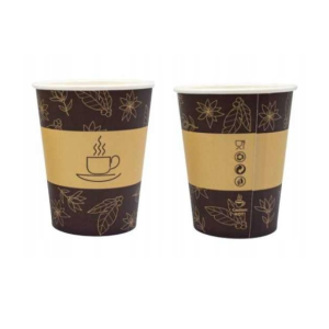 Kubek papierowy z nadrukiem 300 ml love nature na wynos a'50 bez opłaty SUP kubki papierowe *88044