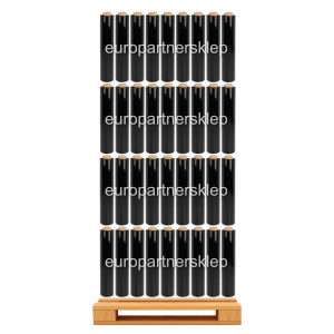 Folia stretch 1,40 kg brutto 50cm czarna 198 rolek (półpaleta) mocny strecz 23 mik*