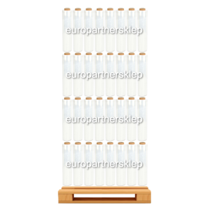 Folia stretch 2,50 kg brutto 50cm bezbarwna 162 rolki (półpaleta) mocny strecz 23 mik* 