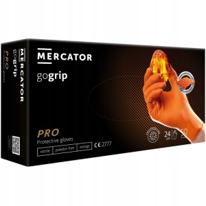 Rękawice nitrylowe orange a'50 rozm. M' Rękawiczki Mercator Gogrip