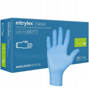 Rękawice nitrylowe niebieskie blue a'100 rozm. S' Rękawiczki Mercator nitrylex