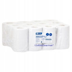 Ręcznik papierowy Merida Optimum Mini a'12 biały (60m) 2-war *makulatura *ROB205 ręczniki papierowe na rolce