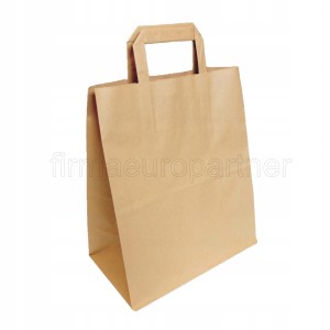 Torby papierowe 26x30cm brązowe 26x14x30 a'100 torba papierowa z uchwytem eko