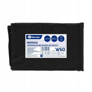 Worki na śmieci Merida składane 240l LDPE czarne a'10 *W60