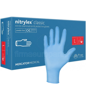 Rękawice nitrylowe niebieskie blue a'100 rozm. L' Rękawiczki Mercator nitrylex